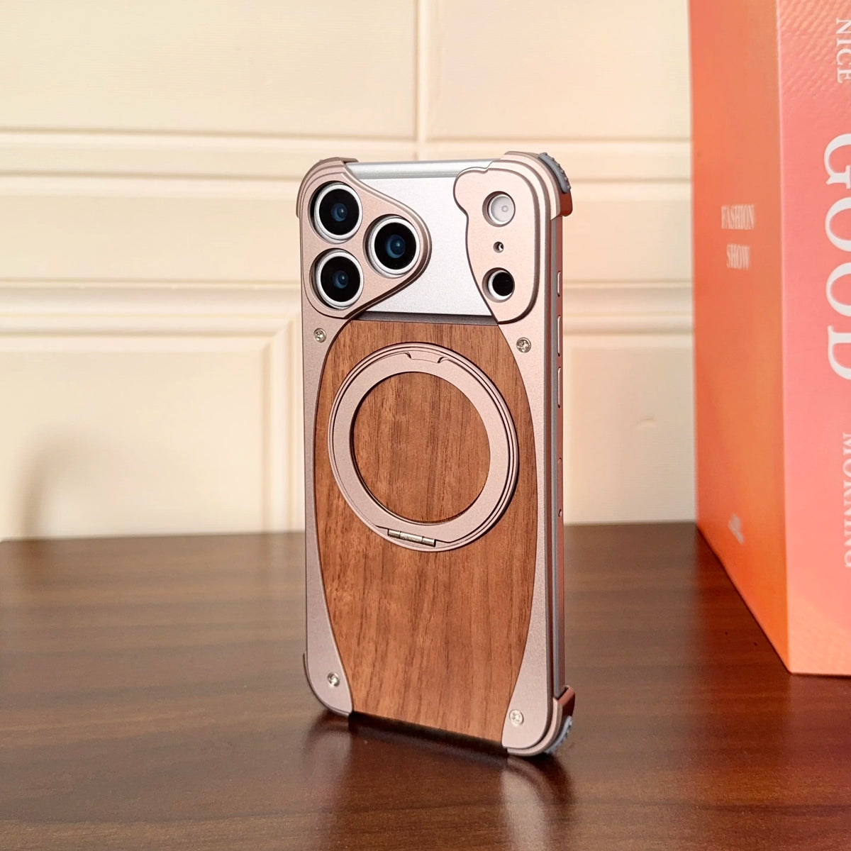 Walnut Wood Metal Cover
