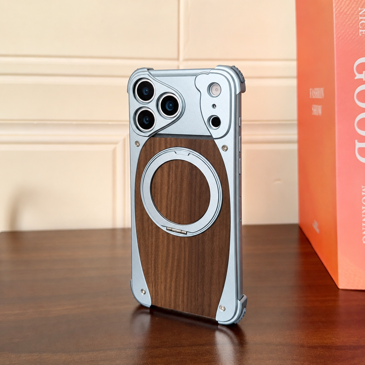 Walnut Wood Metal Cover