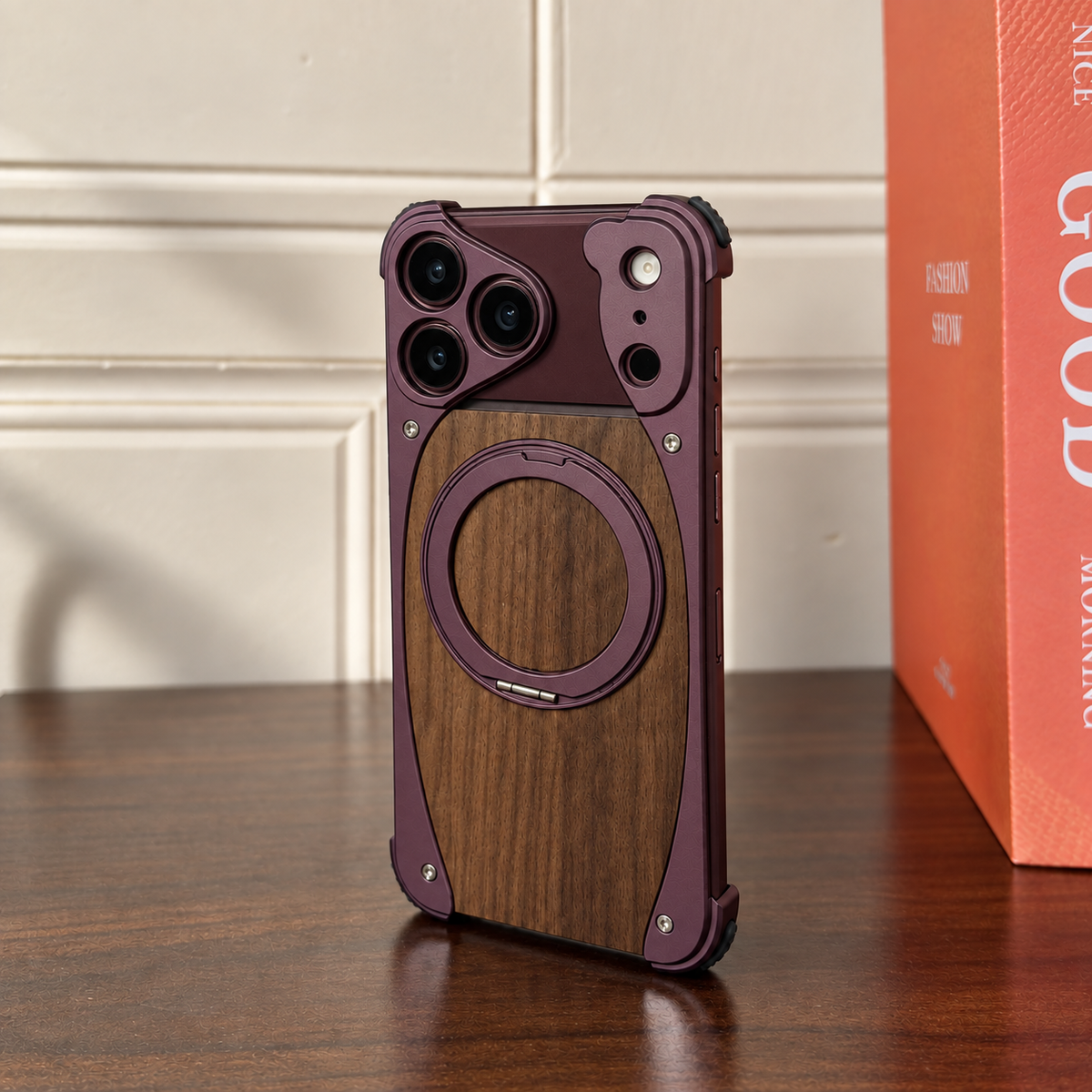 Walnut Wood Metal Cover