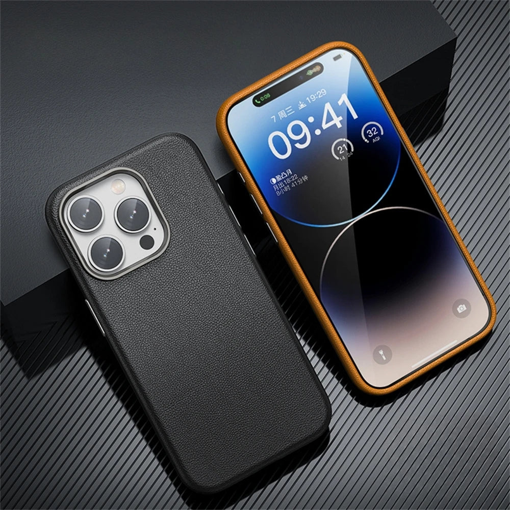 Metal lens frame PU leather Cover