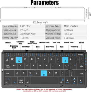 Foldable Bluetooth Keyboard