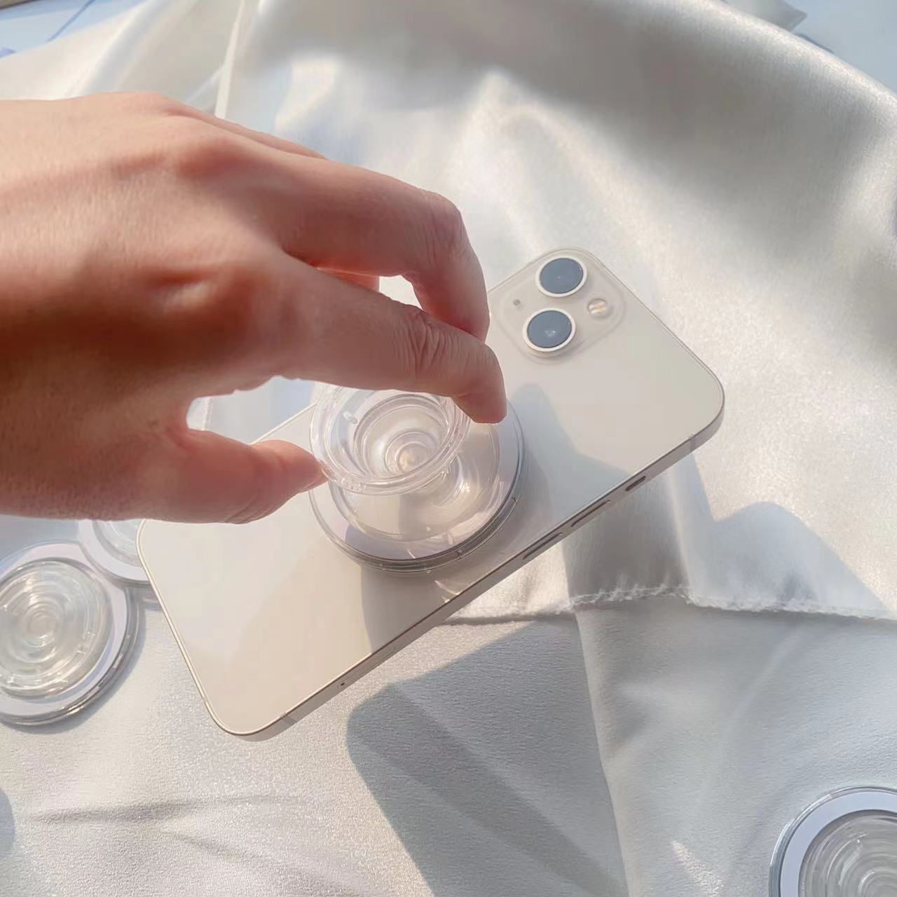 Magnetic Folding Mobile Phone Grip Holder Socket Pocket