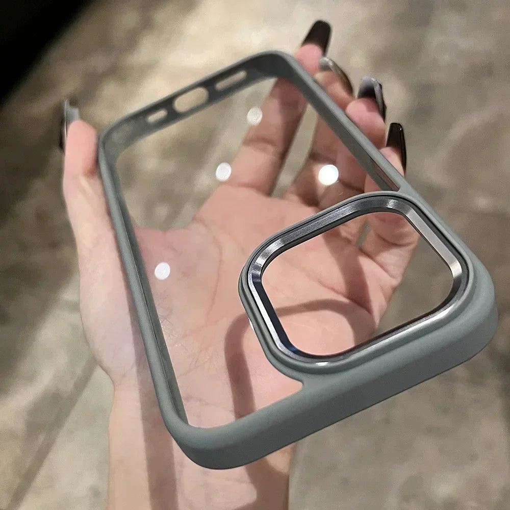 Metal Lens Bumper Clear Case