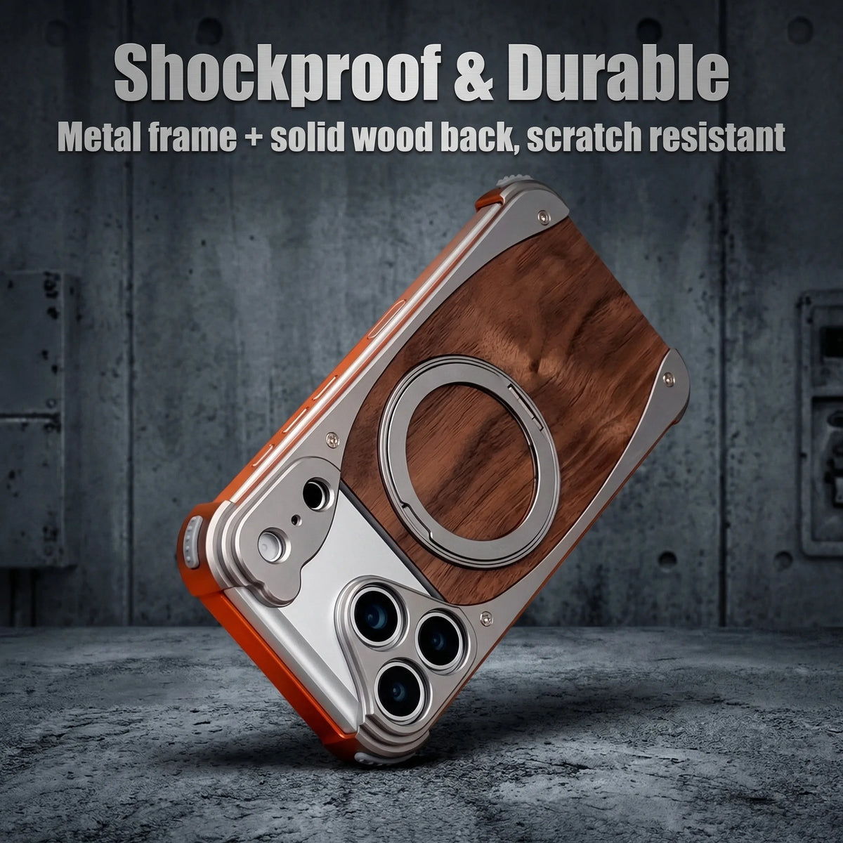 Walnut Wood Metal Cover