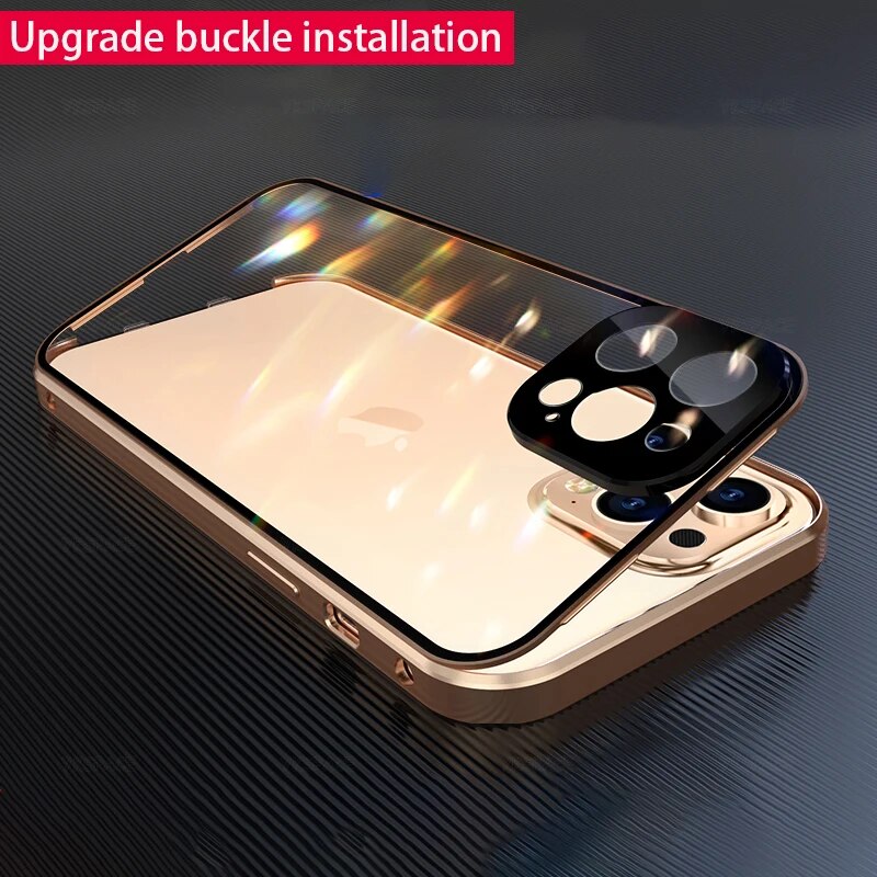 Double Sided Tempered Glass Metal Cover