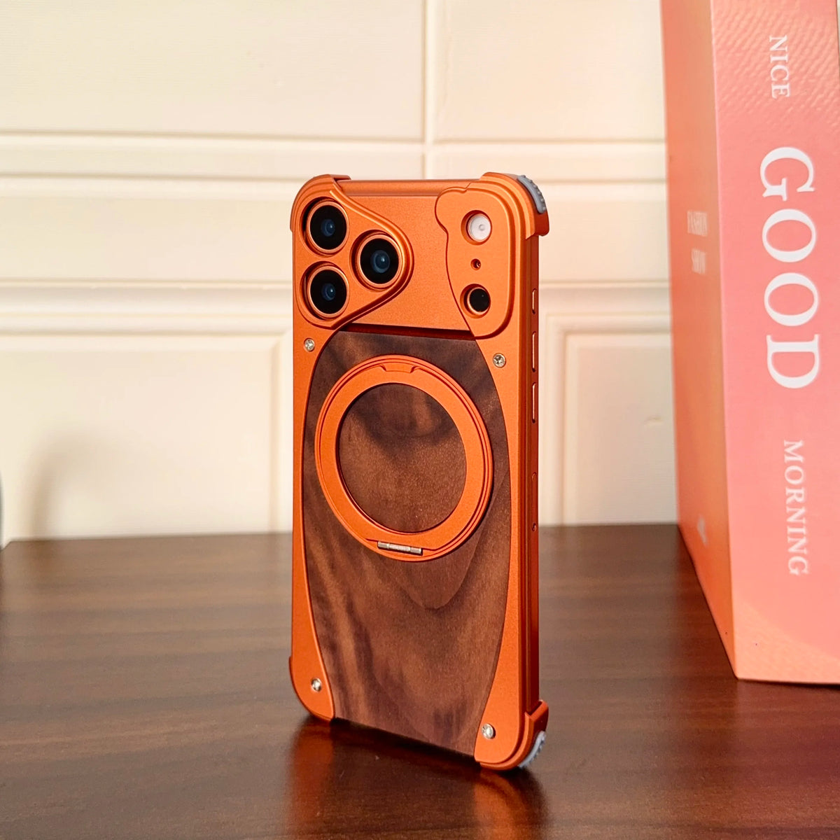 Walnut Wood Metal Cover
