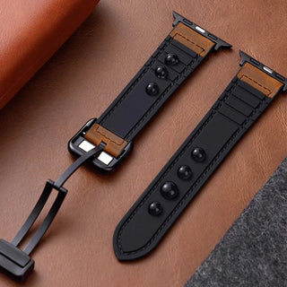 Magnetic Buckle Leather Strap