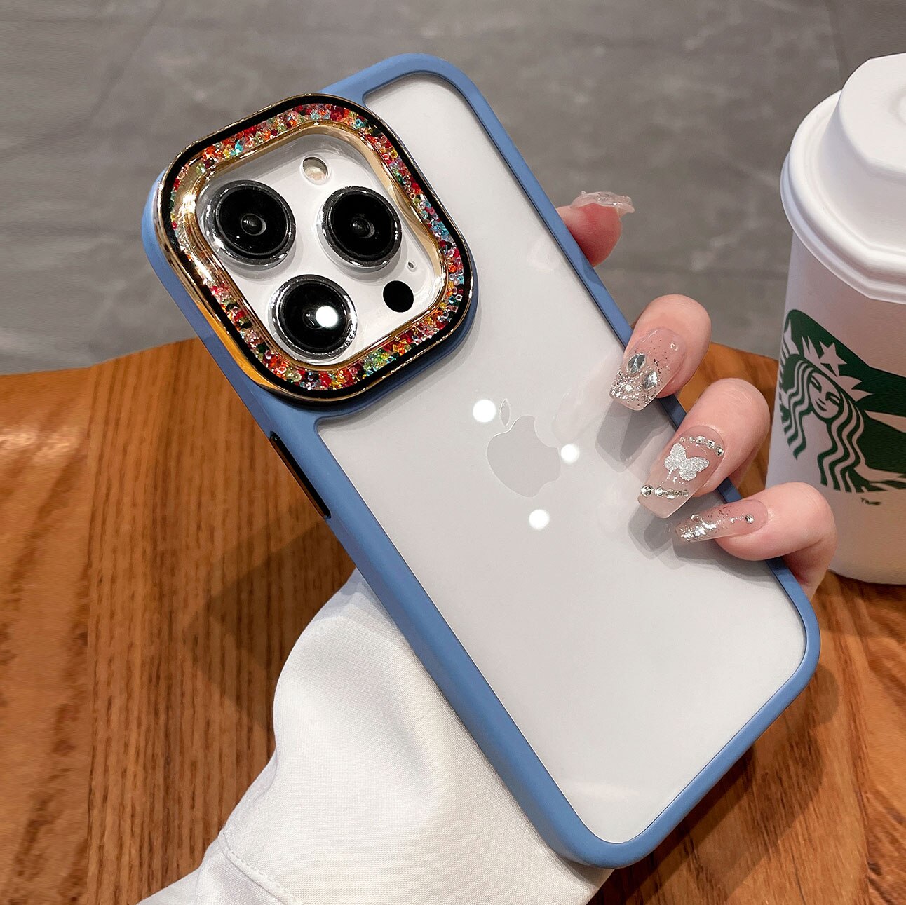 Transparent Glitter Camera Protection Cover
