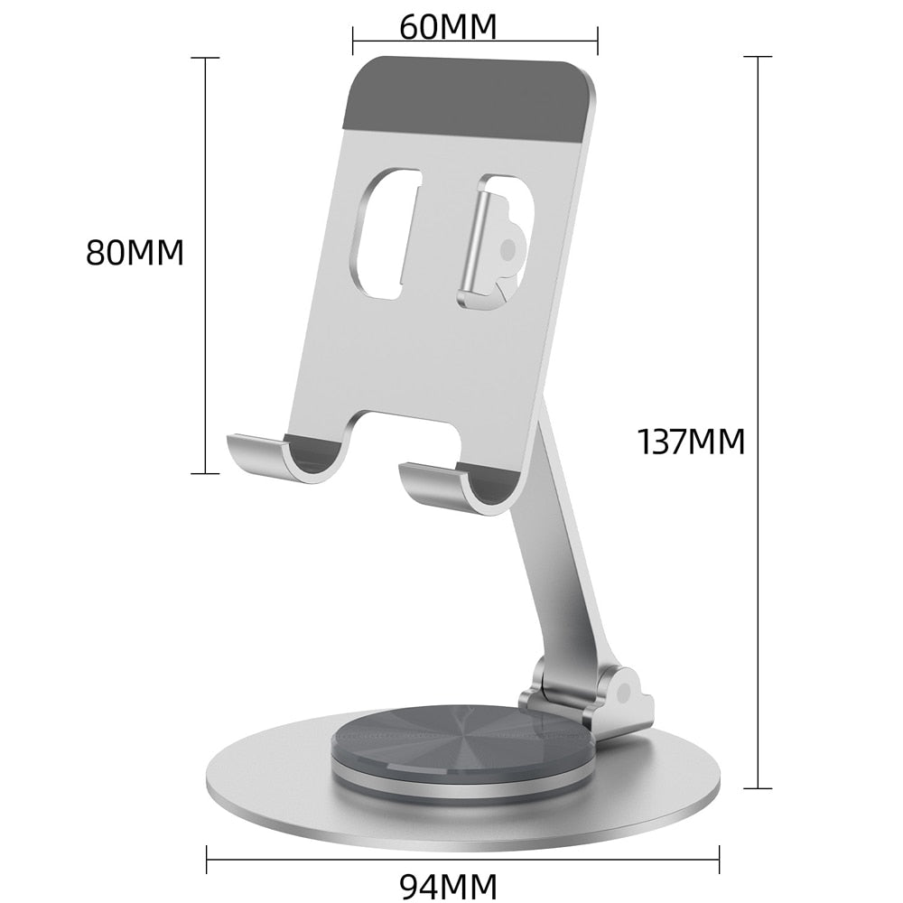 Metal 360° Rotating Desk Mobile Phone Holder Stand